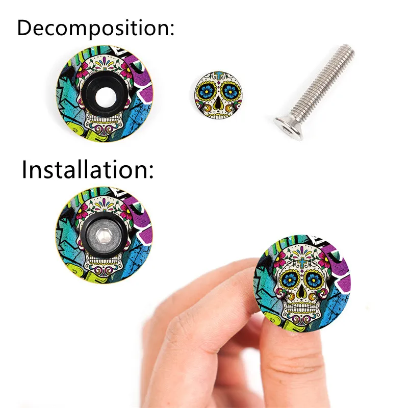 CHOOEE MTB Road Bike Bowl Cover Caps Bicycle Stem Fork Cover Cycling Headset Top Cap Accessories