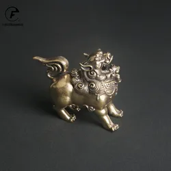 Vintage Copper Design Tibetan Style Mini Bronze Kirin Incense Burner Censer Craft Home Decors Living Yoga Kung Fu Room Ornaments