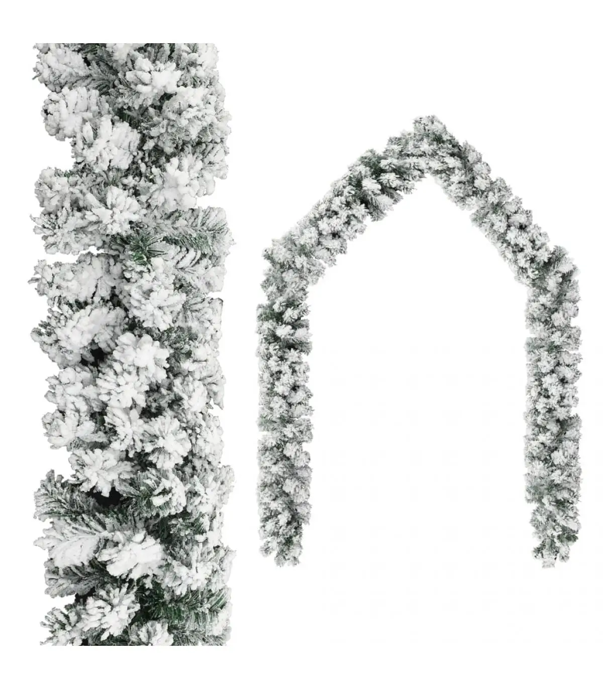 20 m PVC green flocking snow Christmas wreath festive ornaments