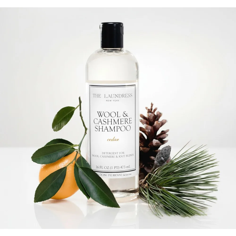 

Premium Wool & Cashmere Shampoo - Double Concentrated Cedar Scent - Gentle Hand/Machine Wash for Delicate Fabrics