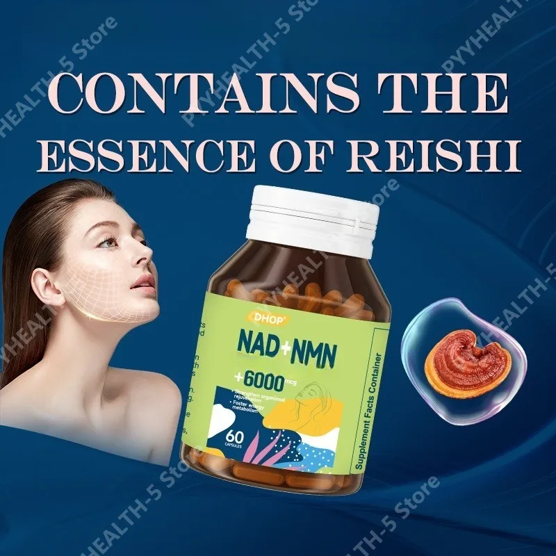 NAD+ NMN Capsules – Supports Immune Function Overall Health & Energy Metabolism, 60 Capsules