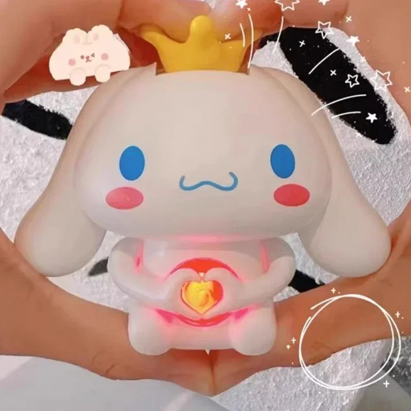 Miniso Sanrio Action Figure Hand Heart Gesture Cartoon Cinnamoroll Doll Model Figurine Pendant Toys For Children Christmas Gift