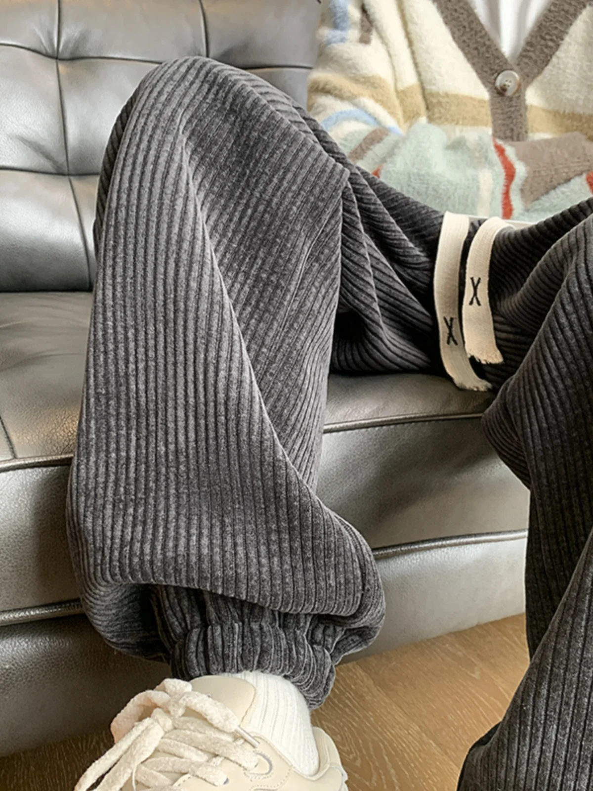 

Мужские повседневные вельветовые брюки оверсайз в американском ретро-стиле, молодежные прямые брюки-джоггеры для осени и зимы