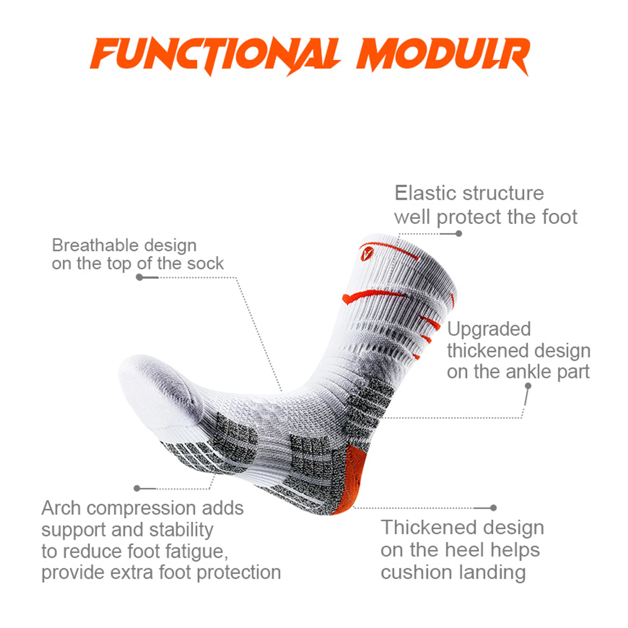 ถุงเท้ากีฬาระบายอากาศ Veidoorn ปี 2025 พร้อมแผ่นรองข้อเท้า ซับแรงกระแทก กันลื่น พื้นผ้าเทอร์รี่คอตตอน สำหรับวิ่ง บาสเก็ตบอล และออกกำลังกาย