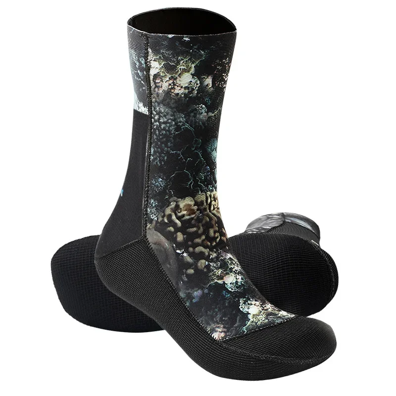 3-5mm Diving Socks Camouflage Rubber Anti Slip Beach Socks Warm and Waterproof Quick Drying Diving Socks