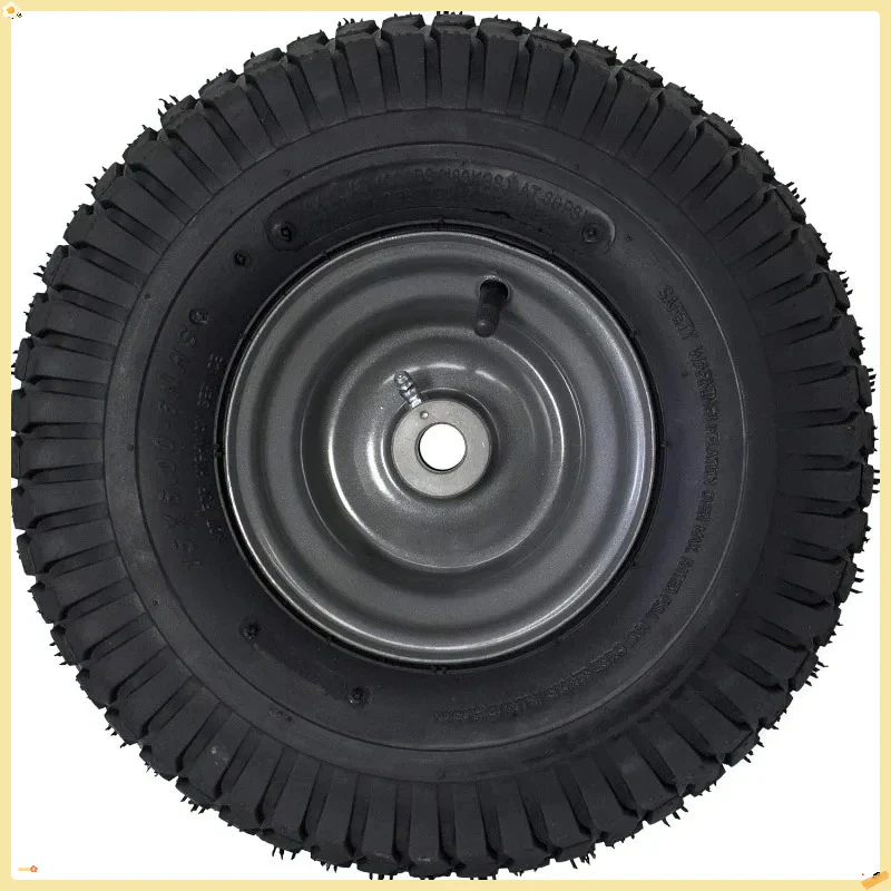 Conjunto de pneus e rodas 15x6.00-6, pneu dianteiro de substituição pneumático para cortador de grama compatível com cortadores de grama