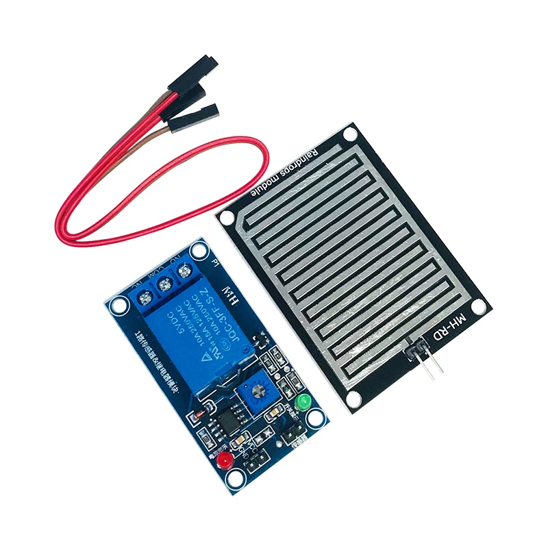 Rain water sensor module + DC 5V 12V Relay Control Module Rain Sensor Water Raindrops Detection Module for Arduino robot kit