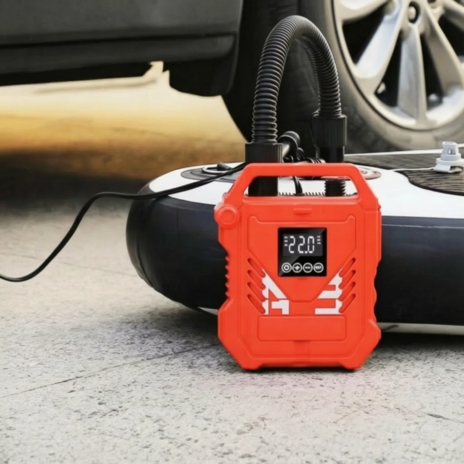 Electric Air Pump Easy to Carry Portable Air Pump Inflator Lightweight Fast for Paddleboarders, Beach, Campsite