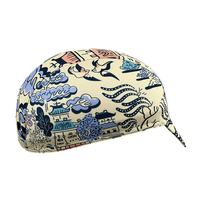 Classical Cycling Caps Summer Breathable Sports Quick Dry Bicycle Hats Polyester Black Blue Hats Men and Women image 4