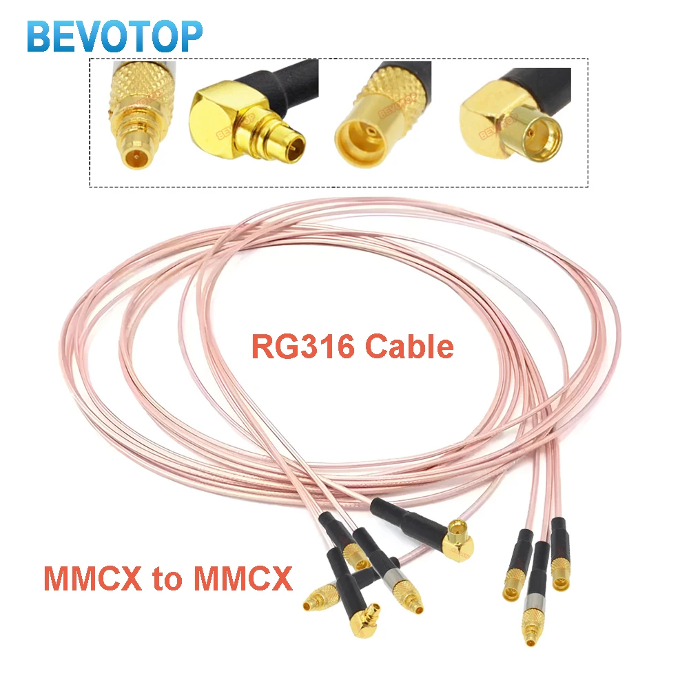 

10PCS RF Coaxial Extension RG316 Cable MMCX Male Plug to MMCX Female Jack Jumper Pigtail Straight RG316 Coax Cable