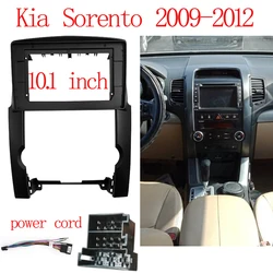 WQLSK 2 DIN Car 9/10.1 Inch Big Screen Fascia Frame Adapter For Kia Sorento 2009-2012 2Din Dash Audio Fitting Panel Frame Kit