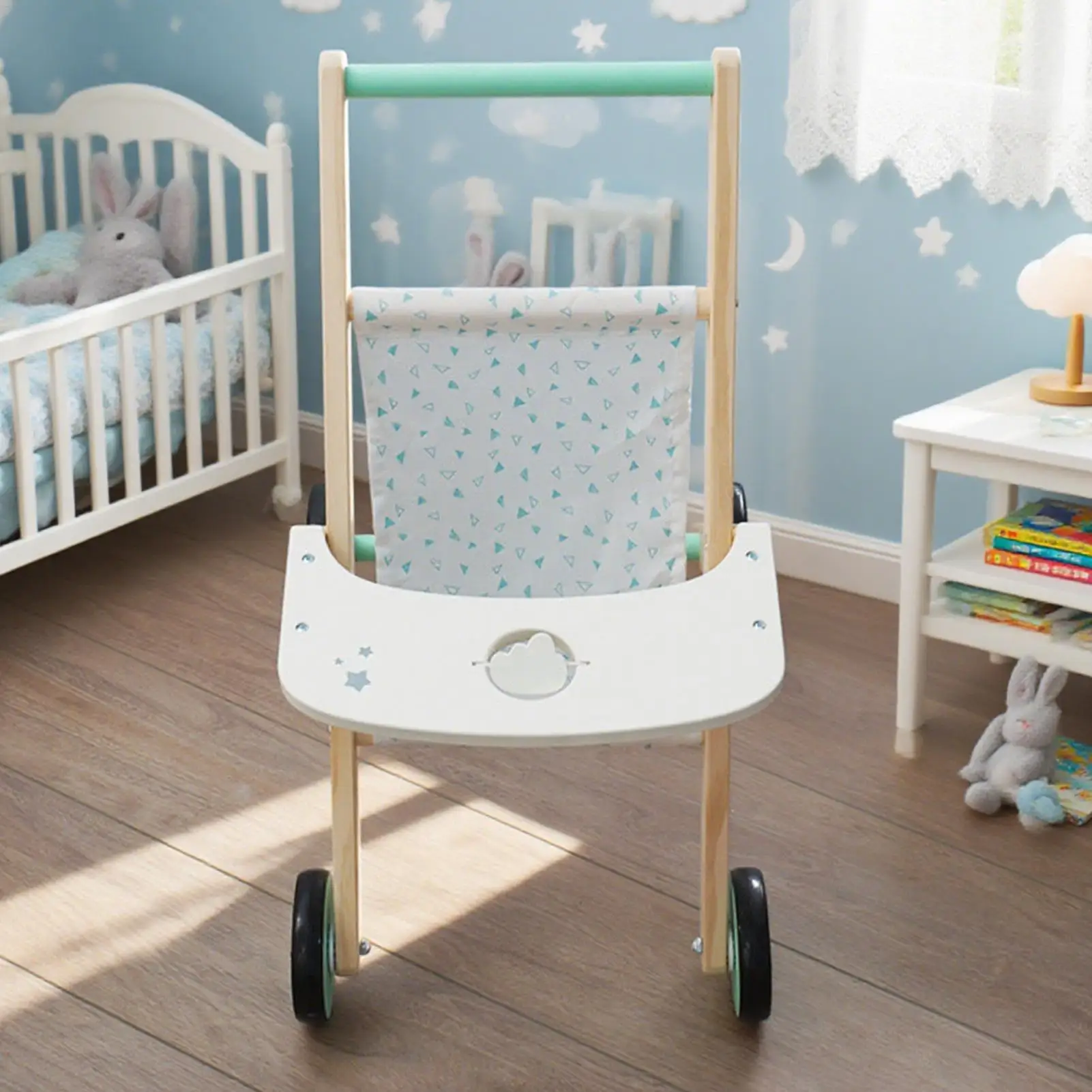 Baby Push Walker Shopping Cart Learning Walk Toys Interactive Educational Toys For Kids Boys Girls Birthday First Step Role Play