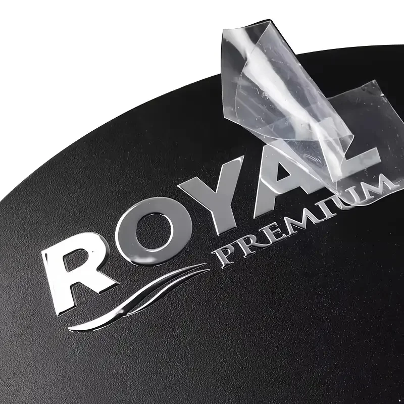 100 PCS Stiker Transfer DTF Emas Custom Logo Perusahaan untuk Botol Pernikahan, Tas Kemasan, Kotak, Stiker Transfer Personal