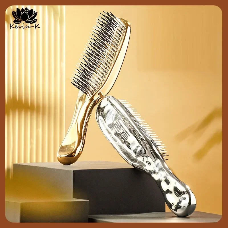 Upscale Luxury Style Massage Comb Fine Air Cushion Comb Large Comb Electroplated Crafted Self-use Value Simple Pack