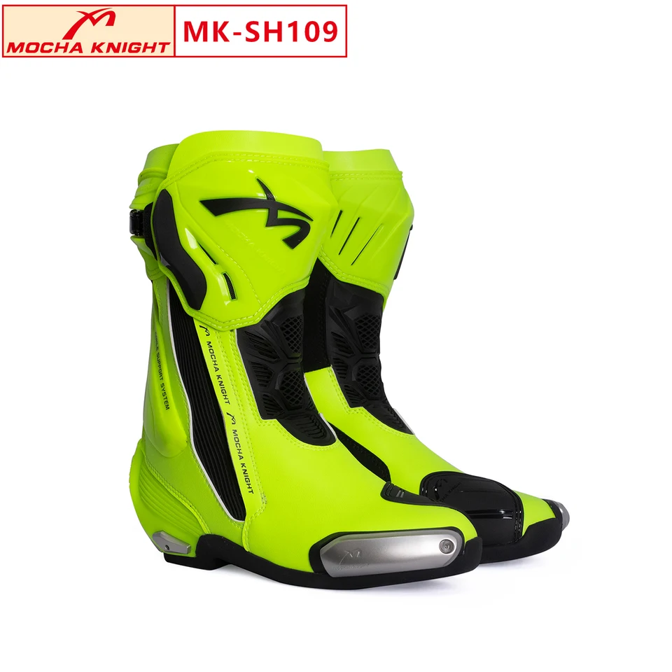 New BENKIA SH109 Mocha Motorcycle Boots CE Certification
