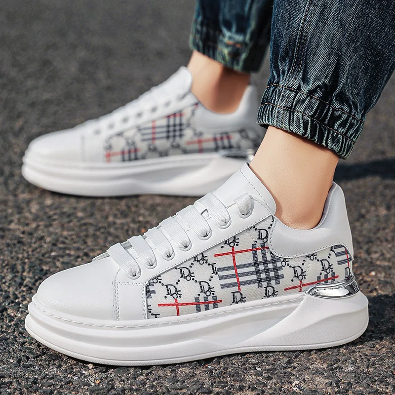 أحذية رياضية رجالية من الجلد الطبيعي أحذية كاجوال قابلة للتنفس خفيفة مضادة للانزلاق أحذية بدون كعب للمشي على طراز الأكاديمية أحذية تنيس ماسكولينو #3