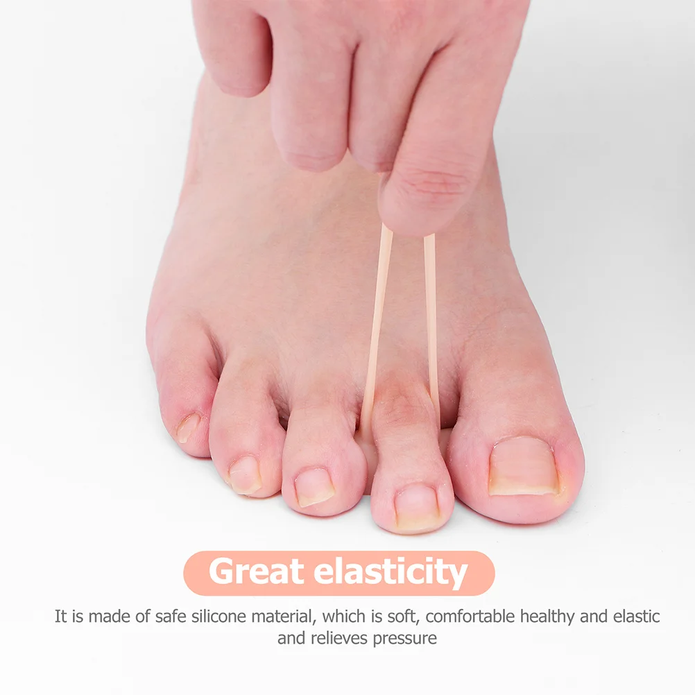 4 個の足の外反矯正ツール 柔らかい弾性つま先セパレーター つま先の整列用 足のケアやつま先の矯正に最適