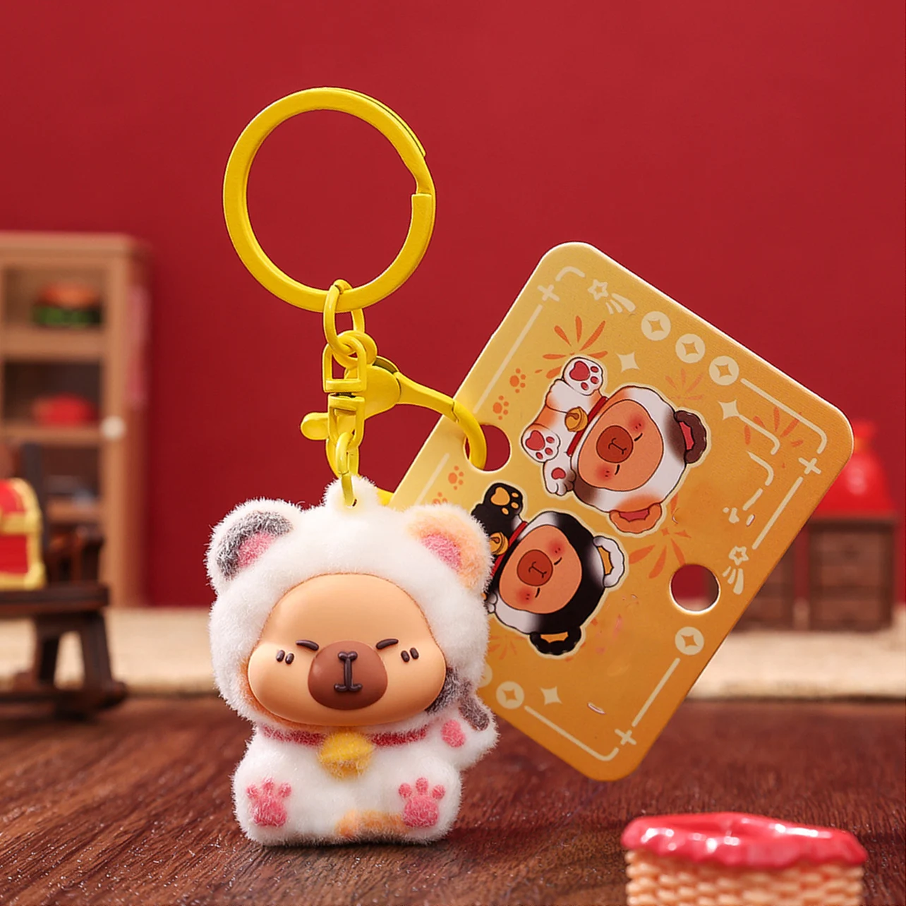 Pendentif de sac à dos en caoutchouc souple Capybara Kawaii, peluche floquée, accessoires de dessin animé, jouet mignon, pendentif décoratif pour cadeaux d'adolescents
