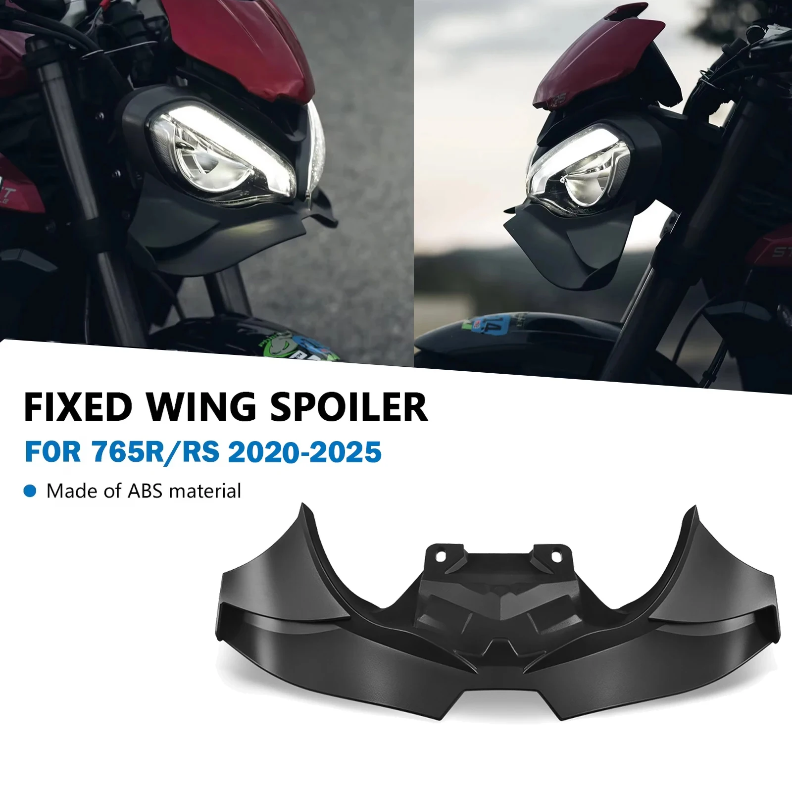 

Аэродинамическое крыло для мотоцикла, передний спойлер, прижимная сила, фронтальные спойлеры, Winglet Street Triple 765 R RS 765RS 2025 2020-2024