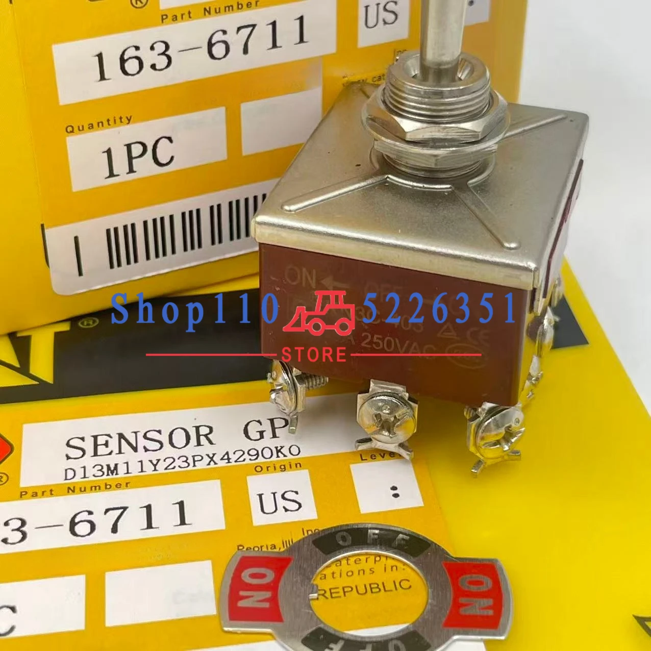 12 Pins As-Toggle Switch 163-6711 163-6710 1636710 2833074 fo CATE320B E320C E312D E320D 312C 320D Excavator Parts