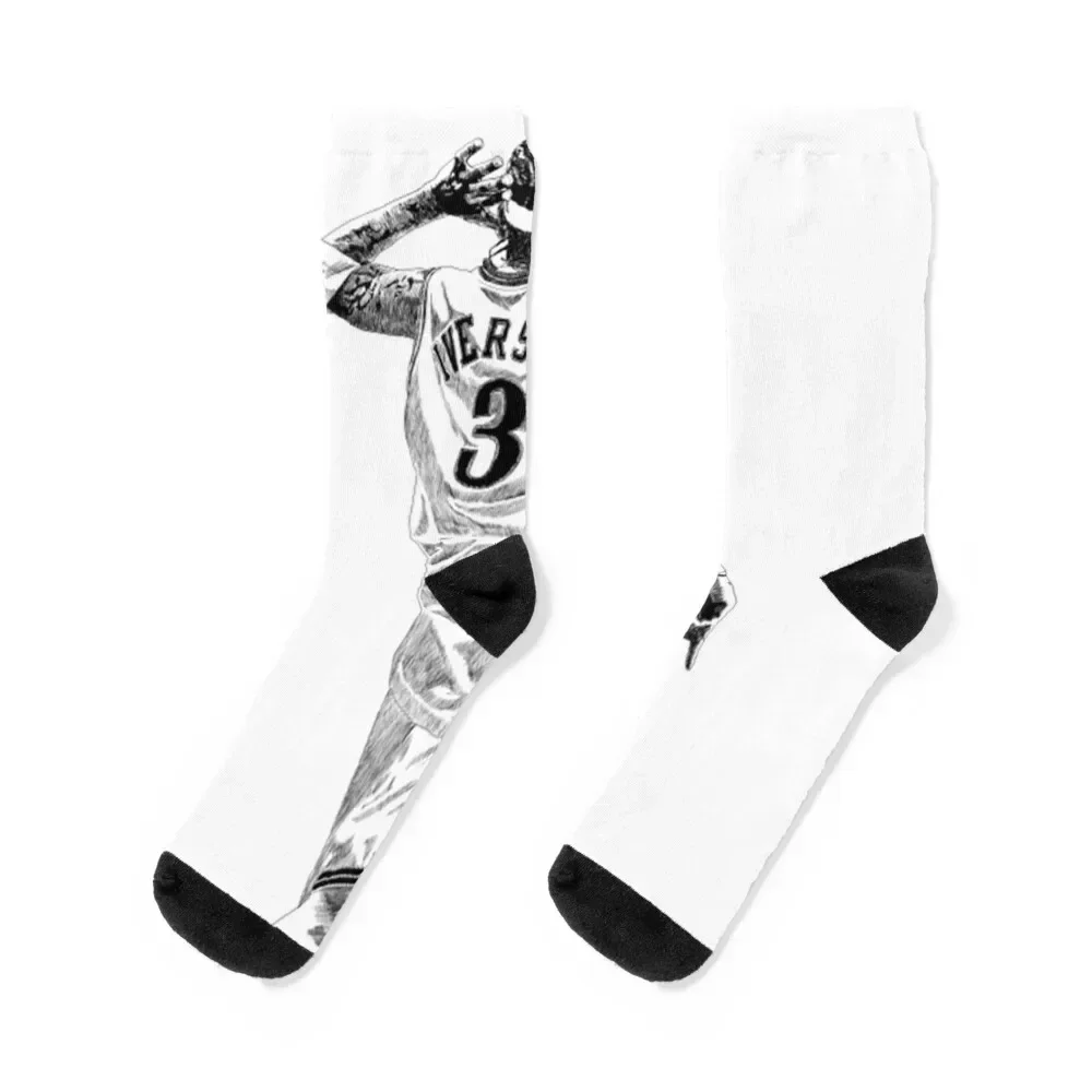 allen-iverson Socks compression snow Thermal man winter with print Men's Socks Women's