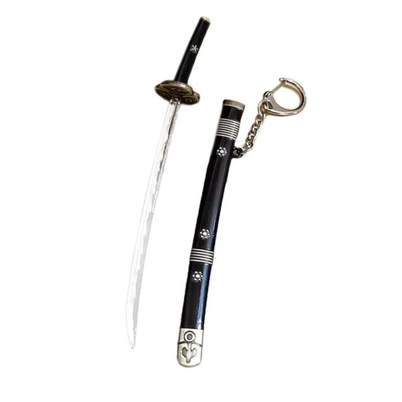 15cm Enma Katana Roronoa Zoro brelok do kluczy z ozdobą Katana klamra oprawka Anime urządzenia peryferyjne miecz symulowane Cosplay szabla zabawka