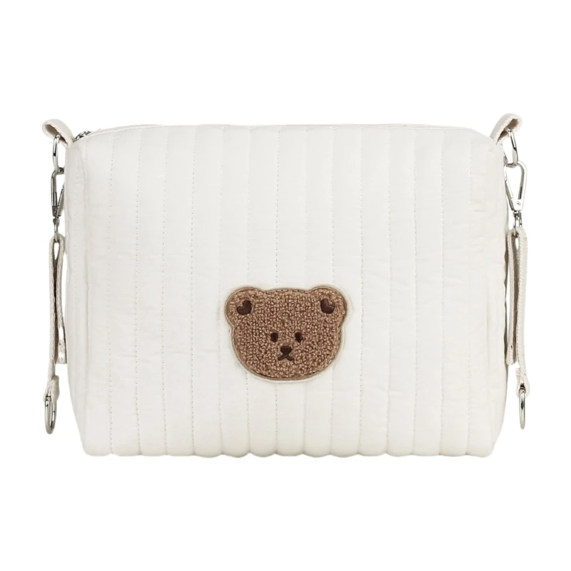 

J15U Reusable Cotton Diaper Bag Sanitary Pad Storage Pocket Compact & Foldable Design with Strollers Strap