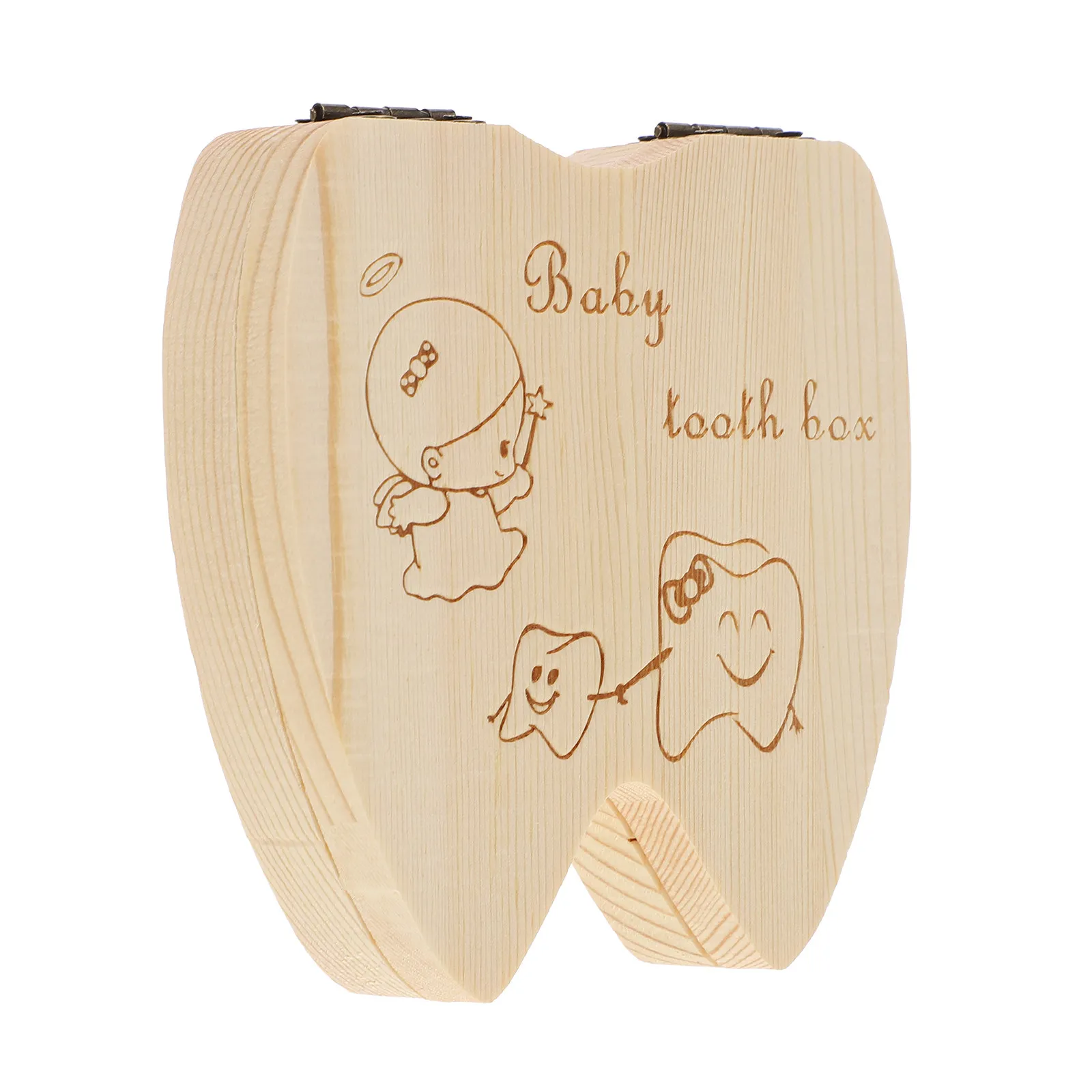 Baby Teeth Keepsake Box Tooth Fairy Box for Toddlers Umbilical Cord Lanugo Hair Storage Hygienic Covered Design Growth Memory