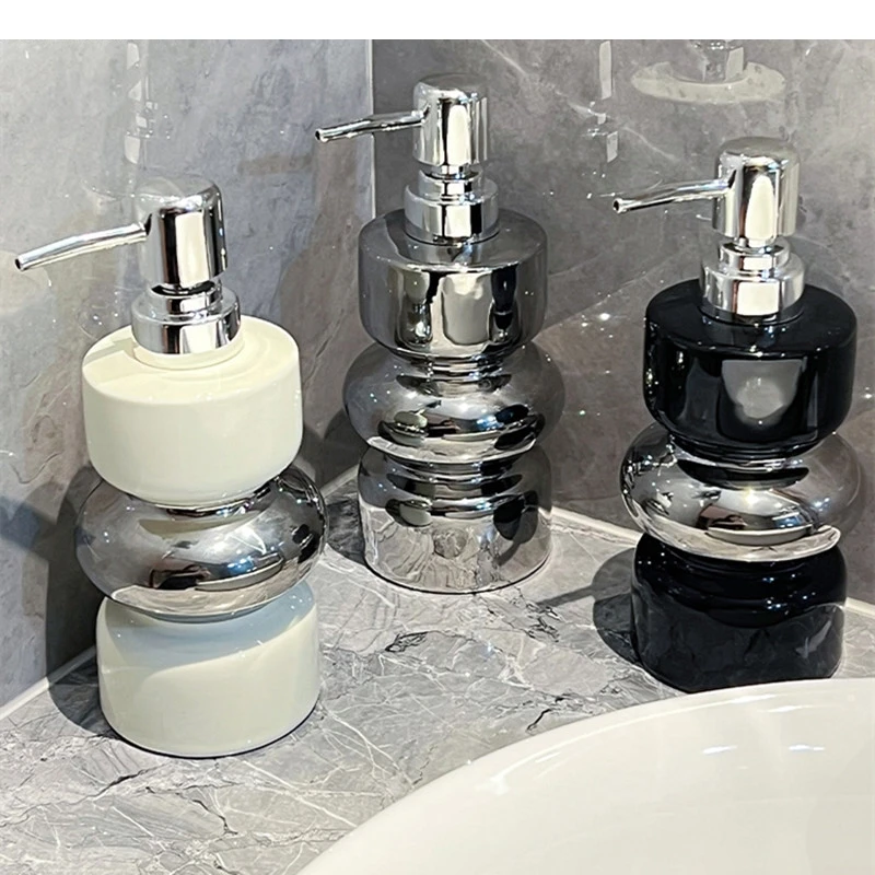 Luxury Ceramic Soap Dispenser Bath Gel Filled with Lotion Bottle Hotel Toilet Hand Home Bathroom Accessories