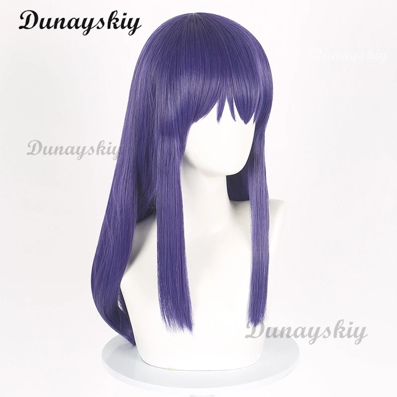 Teruhashi Kokomi Cosplay Wig Anime Saiki Kusuo Cosplay Wig 50CM ink blue Long hair Heat Resistant Synthetic Wig+Wig Cap