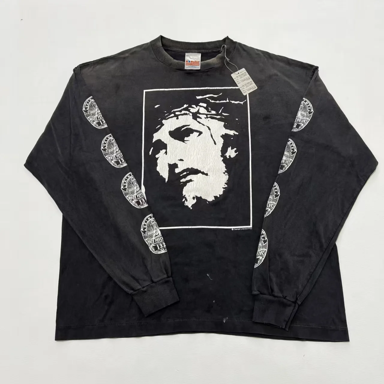 

Мужская футболка с длинным рукавом SaintMichael 25SS Love Saint из 100% хлопка