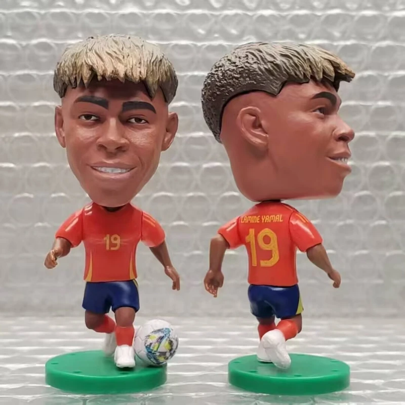 2025년 국가대표 축구 스타 2.5인치 높이 야말 페드리 CR7 음바페 장식품 축구 인형 장난감