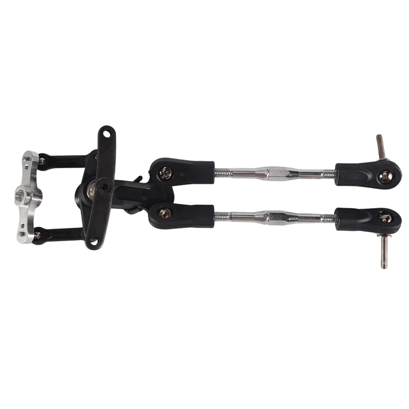 CYGJ-Aluminum Symmetrical Trun Symmetric Steering Kit Fit For 1/5 HPI ROVAN KM BAJA 5B 5T 5SC King Motor