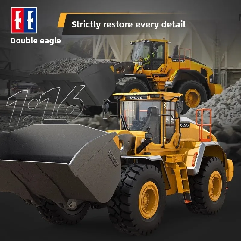 

Double E toy car 1:16 ratio RC alloy loader electric remote control car bulldozer engineering model car boy children toys