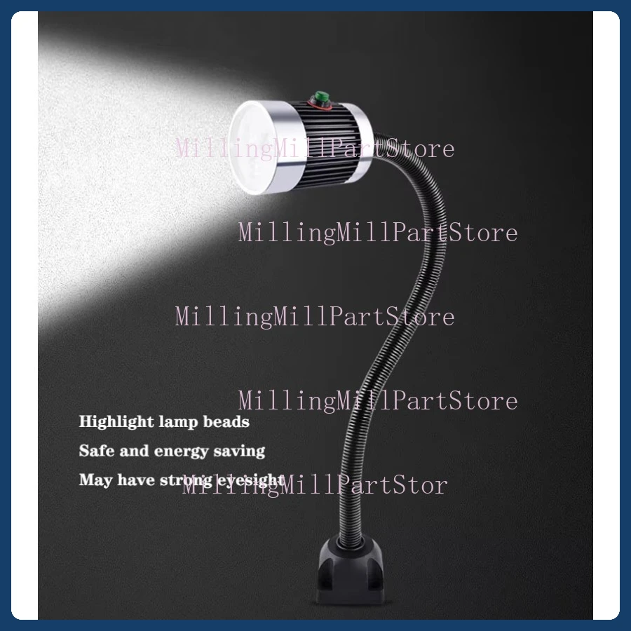 LED Work Lighting Lamp Punching Milling Grinding Machine Table Lamp Soft Pole Strong Magnetic Iron Base CNC Machine Tool Lamp