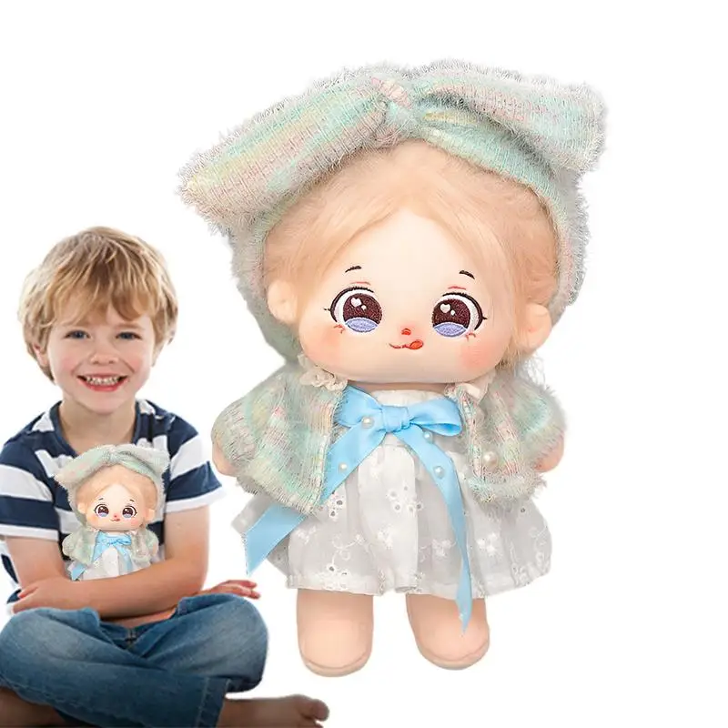 

Очаровательная хлопковая кукла, мультяшная девочка, плюшевая игрушка, хлопковая искусственная, подарки на день рождения для девочек, Мягкие Аниме плюшевые игрушки со скелетом