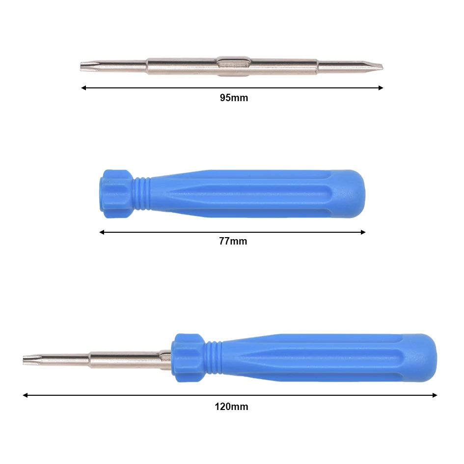 T8 / PH1 5.0mm Phillips Screwdriver 120mm Precision T15 / 4.0mm Slotted Dual Screw Driver Repair Tool Custom 500pcs/lot