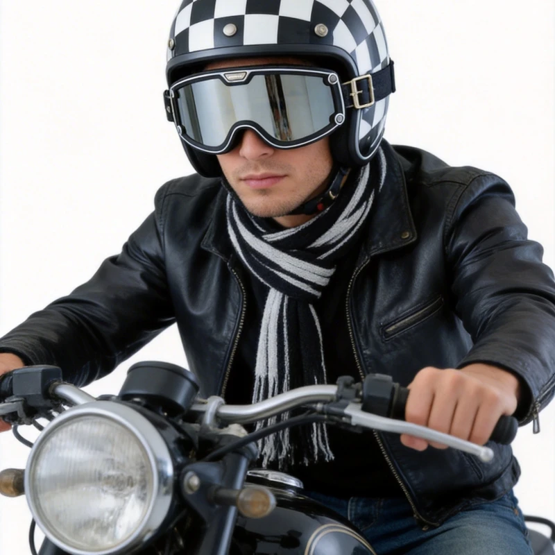 

Adult Retro Motorcycle Goggles Windproof Vintage Moto Helmet Glasses for Men Women Café Racer Chopper Cycling Racing