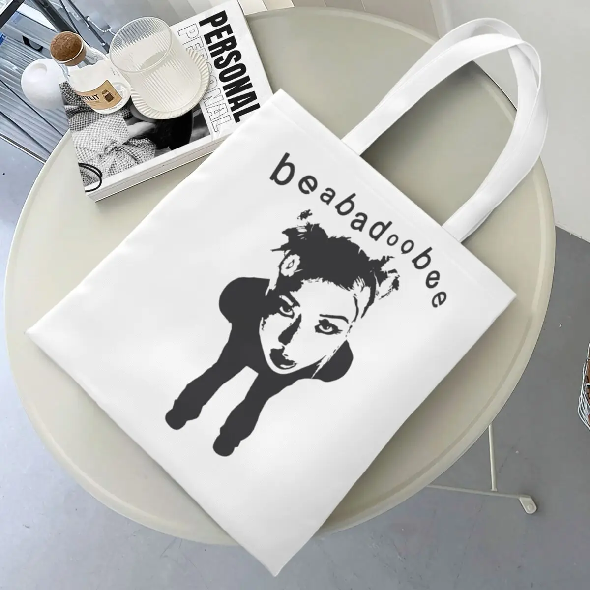 

Музыкальная холщовая большая сумка Beabadoobee, многоразовые сумки для продуктов с уникальным дизайном для женщин и мужчин