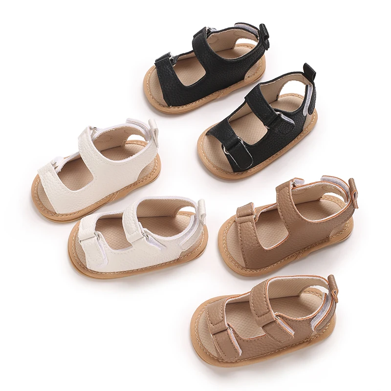 

New Baby Sandals Baby Shoes Baby Boy Girl Sandals PU Soft Bottom Sole Anti-Slip Infant First Walker Crib Shoes Newborn Moccasins