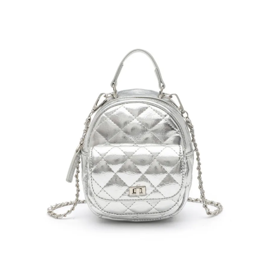 

【New style】[Live exclusive] Korean casual diamond-grid backpack women's fashionable small backpack simple all-matching chain sm