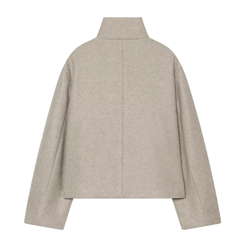 Guobioziy Women's Stand Collar Short Jacket 2026 Fall/Winter Collection European Casual Trend Retro Street Classic Old-Money