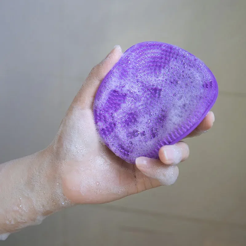 Silicone bath brush easy to bubble food grade silicone material does not harm the skin non-slip baby bath brush scrub bath brush