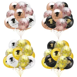 10st Afstuderen Ballon Latex Ballon Afstuderen Cap Afdrukken Ballons Felicitatie Afstuderen High School Grad Party Decoratie