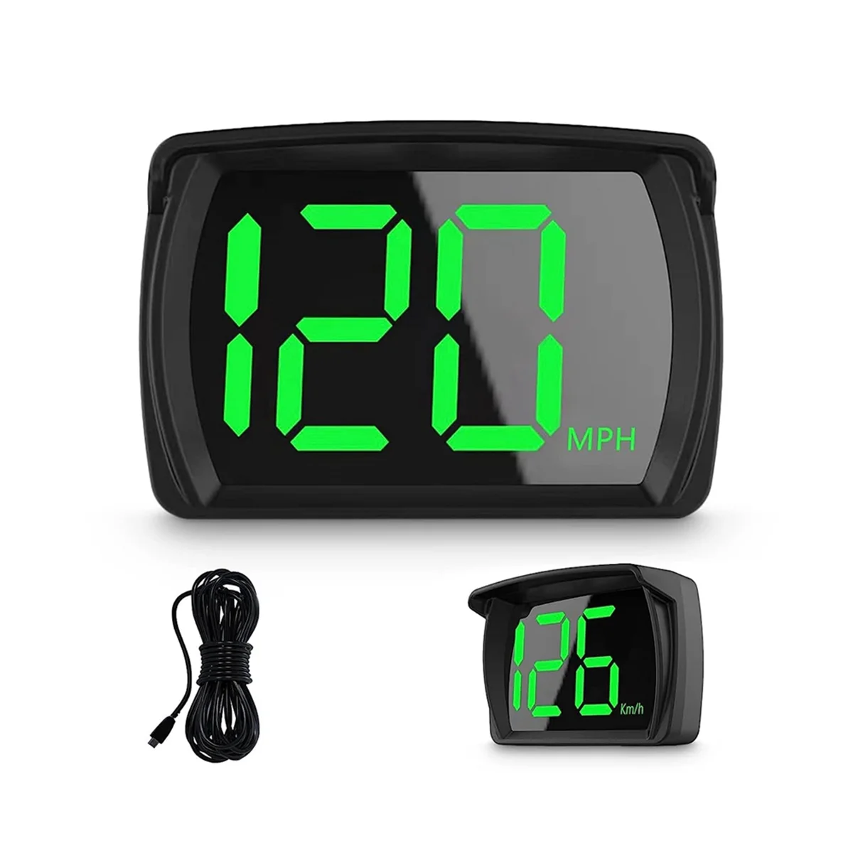 Car Hud GPS Speedometer,Head Up Display for Cars with Speed,Mph,USB Plug and Play,Suitable for All Car