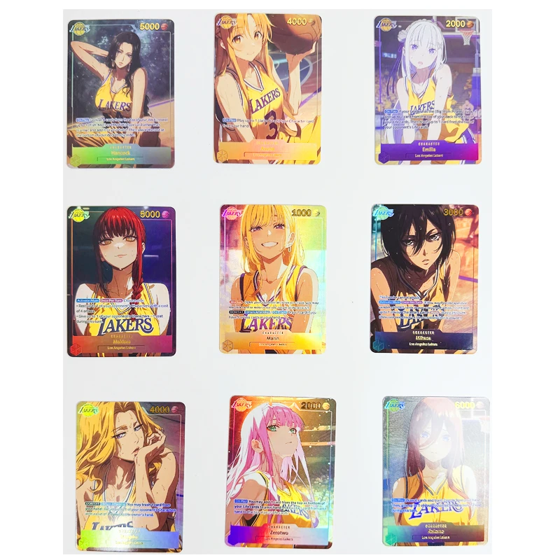 Juego de cartas de Anime de SLAM DUNK Boa Hancock Matsumoto Rangiku ACG, juguetes sexys, pasatiempos, coleccionables, colección de juegos, 9 piezas por juego