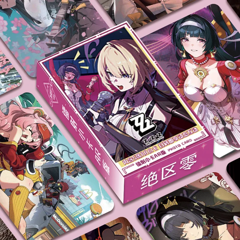 Zenless Zone Zero Ellen Joe Hoshimi Miyabi 50Pcs/Set Laser Lomo Card ZZZ Vivian Cartoon Characters HD Photocard Cosplay