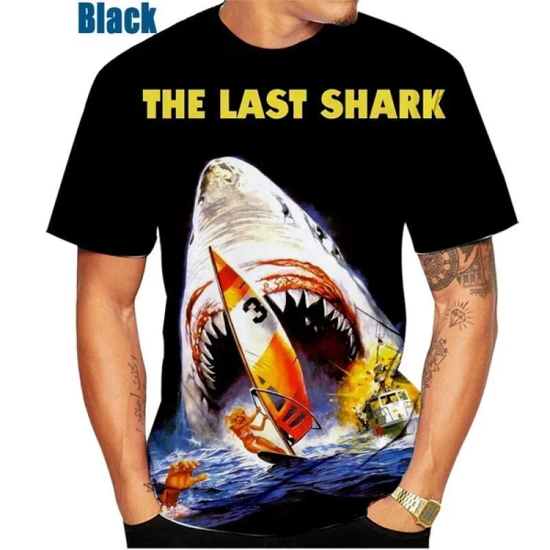 2023 Men/Women Shark 3D Print T Shirt Horror Movie Jaws Tshirt  Hip Hop Streetwear Tee Cool Clothes Tops