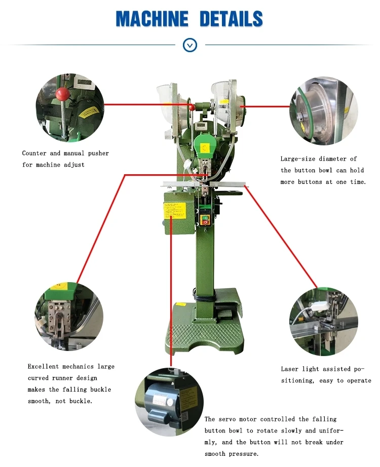 Semi Automatic Metal Plastic Snap Button Socket Stud Top Nail Post Press Punching Machine for Cloth Diaper