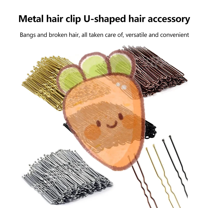 

100 шт./пакет 5 см/6 см U-образные заколки для волос из сплава, волнистые заколки для волос, простые металлические заколки, заколки, инструменты для свадебной прически, заколки для волос